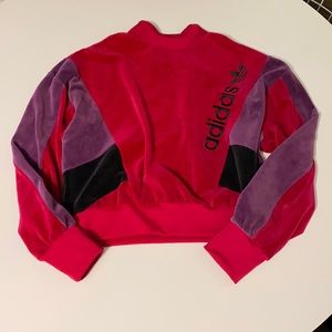 Velvet Adidas Crop Sweatshirt